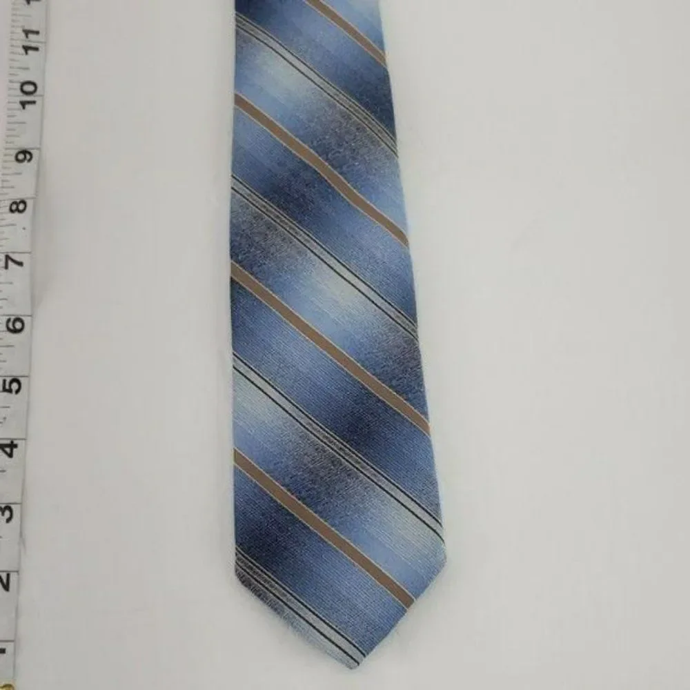 Wembley Boys Wash‎ and Wear Blue Striped Clip On Neck Tie